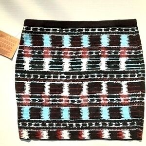 RACHEL Rachel Roy Abstract Stretchy Knit Skirt